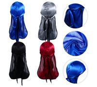 4 Pcs Accessori Per Bambini Ragazzi Fasce Africane Durag Setoso Donna Capelli