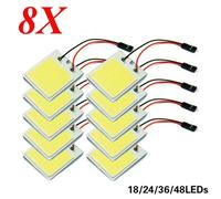 4 PCS Accessori per interni auto 18/24/48 SMD T10 4W 12V COB Pannello interno per auto Luci a LED Lampada Lampadina Auto Cupola Luce Pannello per auto