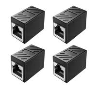 4 PCS Adattatore RJ45 10Gbps, Connettore di Estensione LAN Femmina-Femmina Compatibile PoE++, Accoppiatore Ethernet Schermato per Prolungare Cavi Cat 8, Cat 7, Cat 6, Cat 5e, Connessione stabile