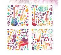 4 Pcs Adesivo Murale Musicale Adesivi Decorativi Con Note Musicali Parete