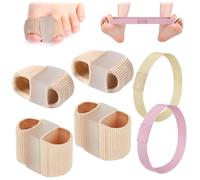 4 Pcs Alluce Valgo Correttore + 2 Pcs Elastici per Allenarsi e Ridurre il Disagio dell'Alluce Valgo,Separatore Dita Piede,Divaricatore Alluce Valgo per Rilassare,Divaricare e Allungare le Dita,Unisex