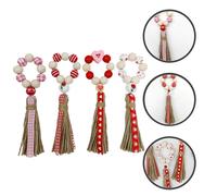 4 Pcs Anelli Per Tovaglioli Con Perline Arredamento Del Tavolo Pranzo