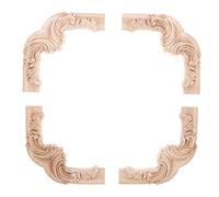 4 Pcs Applicazioni in Legno Intagliato Decorazione Con Intaglio Del