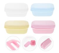 4 Pcs Appoggia Saponetta Portasapone Con Coperchio Piatto Di Lavello Da Cucina