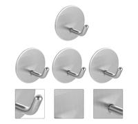 4 Pcs Attaccaglie Adesive Ganci Autoadesivi Appendiabiti in Acciaio Inox