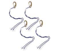 4 Pcs Bianco Con Frange Blu Nappe Dello Scialle Di Preghiera Ebraico