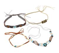 4 Pcs Boho Beaded Hat Band for Cowboy Fascia Per Cappello Da Spiaggia