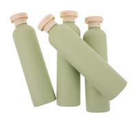 4 Pcs Bottiglia Verde Di Avocado Bottiglie Lozione Vuote Da Toilette Shampoo