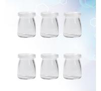 4 Pcs Bottiglie in Tazze Di Budino Con Coperchi Trasparenti