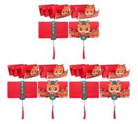 4 Pcs Buste Da Lettera Rosse Busta Porta Soldi Denaro Per Il Capodanno Cinese