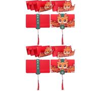 4 Pcs Buste Da Lettera Rosse Busta Porta Soldi Denaro Per Il Capodanno Cinese