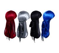 4 Pcs Cappello Da Pirata Donna Uomo Durag Di Seta Satinato Per Gli Uomini