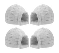 4 Pcs Casa Giocattolo Igloo Decorazione Della Torta Di Natale Statuine Resina