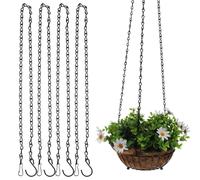 4 Pcs Catena Sospesa Metallo Nera Gancio Di Mangiatoia Per Uccelli