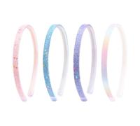 4 Pcs Cerchietto Per Capelli Con Glitter, Cerchietti Per Capelli Con Paillettes Scintillanti, Spesse, Con Coriandoli Arcobaleno E Denti, Accessori Per Capelli Colorati Per Bambine