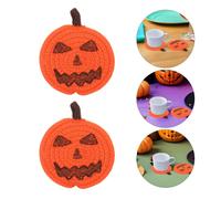 4 Pcs Coaster Di Stile Halloween Sottobicchieri Da Tavolo Pochemat Zucca