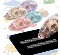 4 Pcs Colla a Nastro,5 m x 8 mm Nastro Biadesivo Colla Trasparente,Permanentecolla Roller Adesivo Accessori, Per Bricolage, Cartoline,Bullet Grid Journal, Album Fotografici e Scapbooking