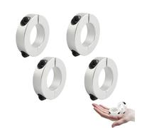 4 PCS Collare Doppio Albero Sdoppiato, Collari per Albero a Morsetto Doppia Divisione, Lega di Alluminio con Viti di Fissaggio, Collari Bloccaggio per Industria Meccanica, Argento (10x30x10mm）