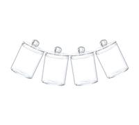 4 Pcs Contenitore Di Plastica Coperchio Porta Cotton Fioc Barattolo Chiaro