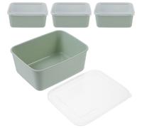 4 Pcs Contenitori Da Frigo Per La Conservazione Nel Congelatore Bidone Del