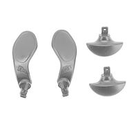 4 Pcs controller di gioco Back Paddles, Pulsanti posteriori in metallo per controller wireless Edge, Pulsante di blocco del grilletto posteriore del controller (Argento)