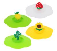 4 Pcs Coperchi in Silicone Bicchieri Di Copertura Da Tè Tazza