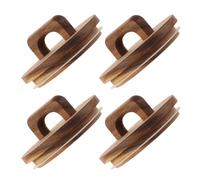 4 Pcs Coperchio Con Manico Tondo in Legno Del Barattolo Di Sigillato