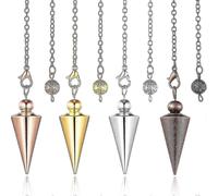 4 Pcs Copper Pendulum Set for Meditation & Dowsing - Metal Divining Tool