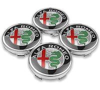 4 PCS Coprimozzi per Alfa Romeo Mito 147 156 159 166 Giulietta Mito Spider Stelvio, 4 X 60mm, Coprimozzo in ABS di Alta qualità Cerchi Tappi Mozzo Ricambio Accessori Auto Coprimozzo Centrale