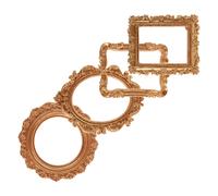 4 Pcs Cornici Da Museo in Miniatura Oro Per Musei Accessori Case Delle Bambole