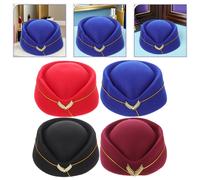 4 Pcs Costume+d hostess+di+ Berretto Cappelli Donna Cappello