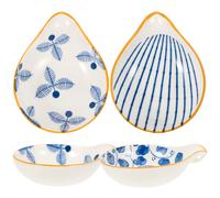4 Pcs Cucchiaio Ceramico Set Di Disco Poggiamestolo in Porcellana