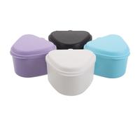 4 Pcs Custodia Tascabile Per Protesi Dentarie Porta-dentiera Sportiva