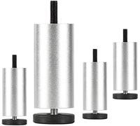4 PCS Cylindrical Table Legs, Adjustable Furniture Legs, Replaceable Feet, 6/8/10/12/15/20/25cm Sofa Feet, for cabinets, Sofas, chests of Drawers,Silver-20cm/7.9in