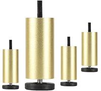 4 PCS Cylindrical Table Legs, Adjustable Furniture Legs, Replaceable Feet, 6/8/10/12/15/20/25cm Sofa Feet, for cabinets, Sofas, chests of Drawers,Gold-18cm/7.1in