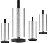 4 PCS Cylindrical Table Legs, Adjustable Furniture Legs, Replaceable Feet, 6/8/10/12/15/20/25cm Sofa Feet, for cabinets, Sofas, chests of Drawers,Silver-25cm/9.8in