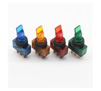 4 pcs DC12V 20A Indicator Panel Mounting ON-OFF Car Toggle Switch Red, green, yellow, blue