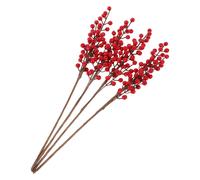 4 Pcs Decorazioni Floreali Natalizie Decorazione Del Ramo Di Bacca Imitazione