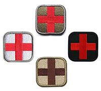 4 Pcs di Toppe Ricamate con Croce da Croce Medica Paramedico di Emergenza - Perfette per la Borsa di Pronto Soccorso, EMT, EMS, Trauma, Medico, Paramedico, Kit di Prima Risposta Pacchetto