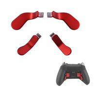 4 PCS Elite Controller Paddles for Xbox One Elite Controller Series 2 Model 1797/1698,Stainless Steel Replacement Parts for Xbox Elite Controller Series 2 Core(Red)