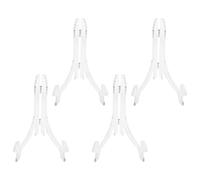 4 Pcs Espositore Display Trasparente Da Tavolo Portapiatti in Plastica