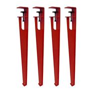 4 PCS F-Shape Iron Table Legs, 76cm(30in), Red, Adjustable, No Punching, Easy Install, for Coffee, Dining, Workbenches, Bars