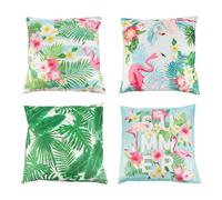 4 Pcs Federe Per Cuscini Stile Tropicale Coperture Di Divano Decorative