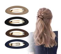 4 PCS Fermagli per Capelli Matt Ellipse, Barrette di Capelli da Donna Francese, Fermaglio per Capelli Grandi, Mollette per Capelli a Molla Automatico, Forcine per Capelli Eleganti per Ragazze e Donne