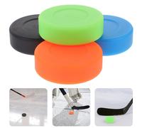 4 Pcs Field Hockey Rubber Puck For Roller Training Disco Da Plastica