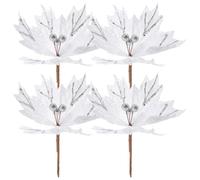 4 Pcs Fiore Artificiale Finto Decorativo Ornamento Di Fiori Artificiali