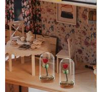4 Pcs Fiori Artificiali Rosa in Miniatura Cupola Fiore Nella Arredamento