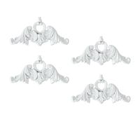 4 Pcs Fiori Intagliati D'epoca Applicazioni Di Intaglio Del Legno