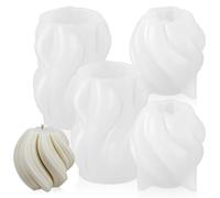 4 Pcs Formine Per Candele Piccoli Stampi Silicone Stampo Riutilizzabile
