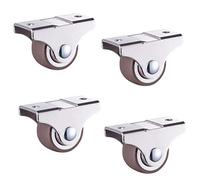 4 Pcs Furniture Caster Caster Drawer Small Pulley Mute Fixed Caster Rubber Casters 1Inch/1.25Inches Strong Load,No Brake,for Furniture Caster Replacemen,Drawers, Bbedside,1inch